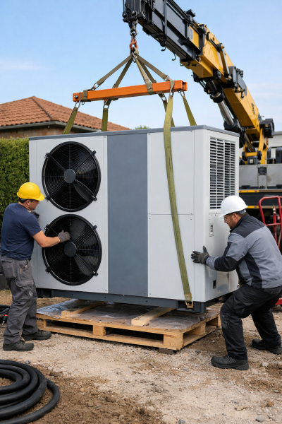 Manutention et installation de pompes à chaleur industrielles à Rueil-Malmaison (92)
