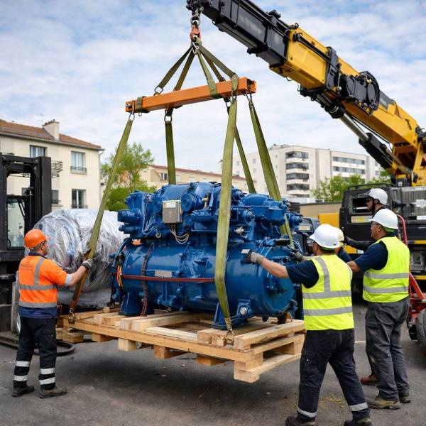 Levage de compresseurs industriels et machines lourdes à Sartrouville (78)
